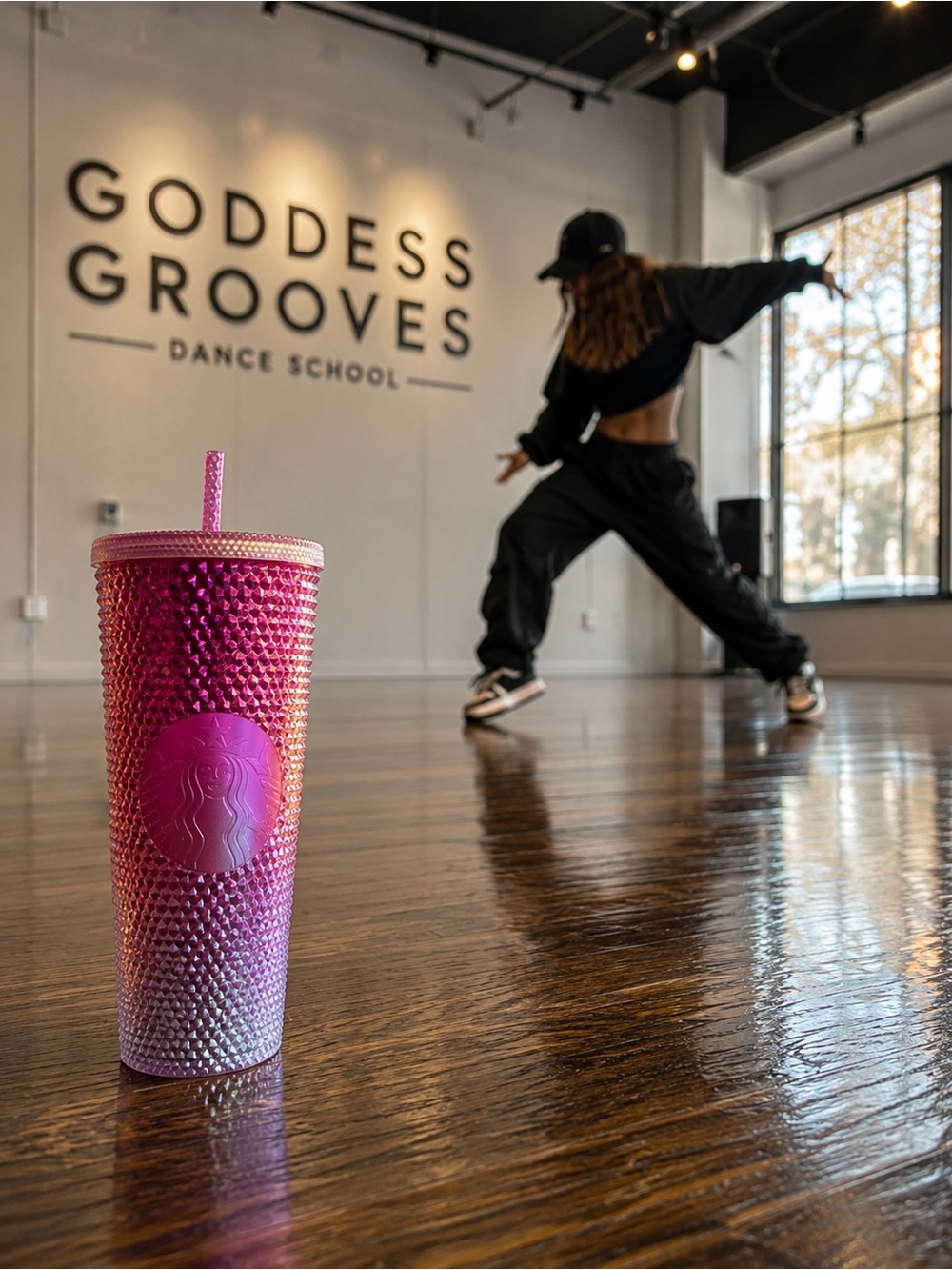 STARBUCKS | IRIDESCENT PINK PURPLE OMBRE | STUDDED TUMBLER | 24 OZ